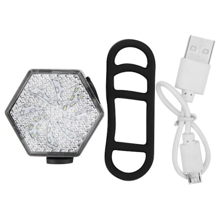 Cykelbaglygte Heksagonform Vandtæt Cykel Sikkerhedsadvarsel Blinkende Køre Baglygter