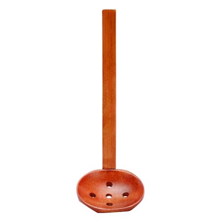 Trestøle i tre, slitesterk skje med langt håndtak for catering og familiemiddager