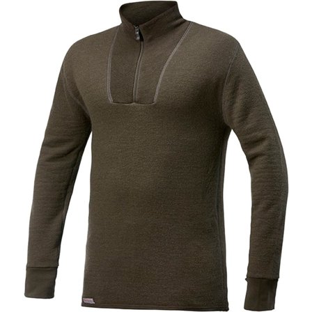 Woolpower Zip Turtleneck 400 Men Mid layer tops Green S
