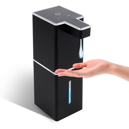 380 ml Automatisk Sæbedispenser til Vægmontering, USB C Genopladelig Sæbedispenser til Væg, Berøringsfri Sæbedispenser