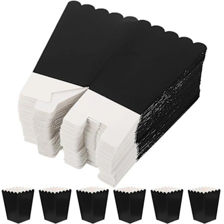 50 st Popcorn Lådor Papper Popcorn Tubs Enkla Fettsäkra Popcornbehållare