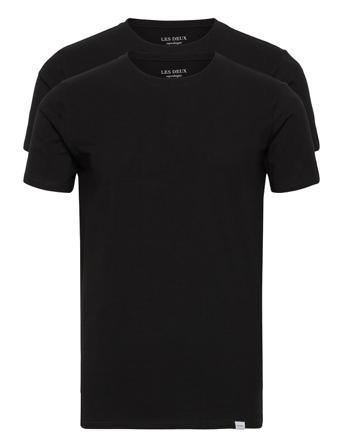 Les Deux Basic T-Shirt - 2-Pack T-shirts Short-sleeved Svart Les Deux