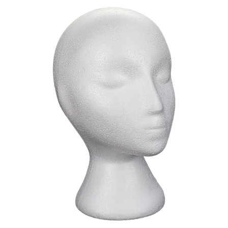 Skum Mannequin Hoved Stabil Base 11 Hvid Peruk Stativ til Rekvisit Salong