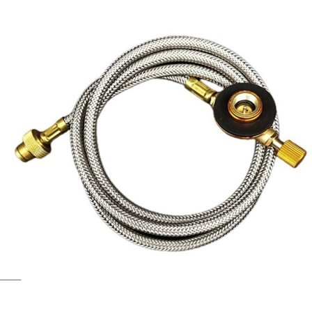 Utendørs Ovn Forlengelsesrør Gassovn Rørforbindelse Justerbar Passer for Utendørs Camping Brennstofftank Sylinderhode 100Cm