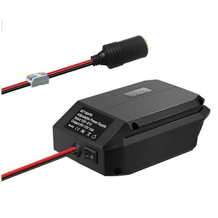DC 18V till 12V Nedtransformator för Makita 18V Batteri, Power Wheels Batteriadapter, Cigarett Li