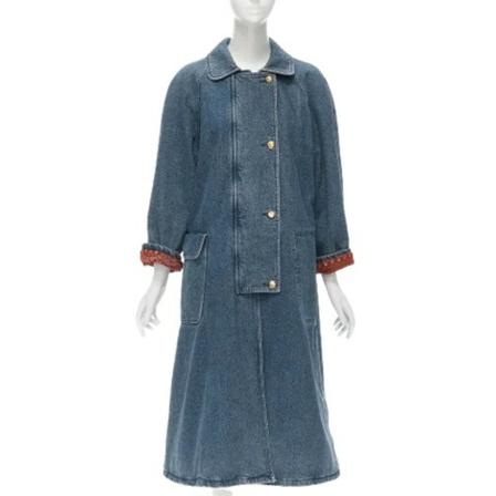 Moschino Pre-Owned, Pre-owned Denim outerwear Blauw, Dames, Maat:M