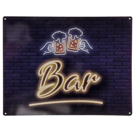Metalskilt "Bar" 30x40 cm