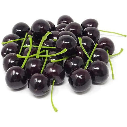 30 stk 2,5 cm/1 tomme Livaktige Kunstige Kirsebær Realistiske Kunstige Frukt Kirsebær Simuleringsfruktmodell Rekvisitter for Hjem, Hage, Butikk Skap, 