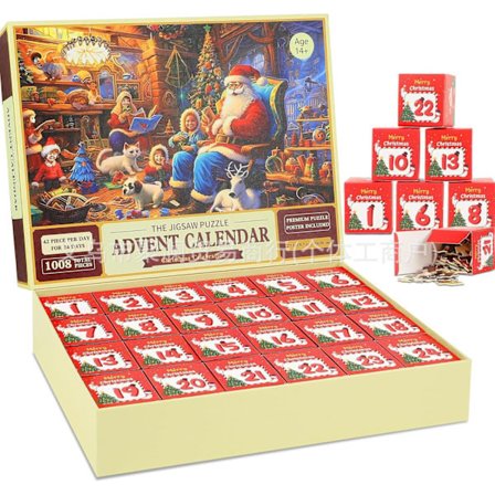 Julekalender Puslespil 24 Dage til Jul Nedtælling Julekalender Puslespil