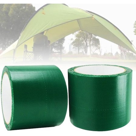 Blå Vandtæt Selvklæbende Tape - Telt Solcreme Tape (8*750cm Blåt To-delt Reparationssæt)