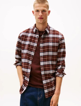 Tommy Jeans Tjm Reg Flannel Check Shirt Ext - Brown - M