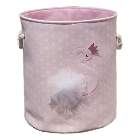 Svane Vasketøjskurv Opbevaringskurv med Opbevaringskurve til Legetøjsbøger D35XH40Cm Svane Model