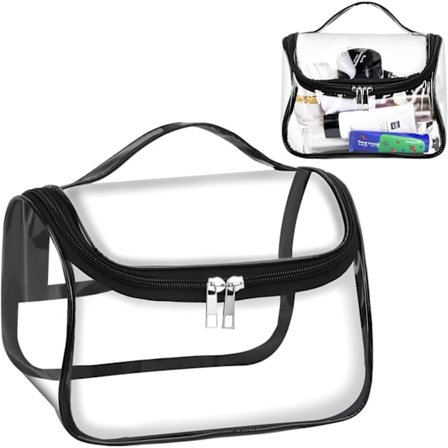 Transparent toalettmappe PVC vanntett reise sminkeveske Vanntett necessär Bærbar pose
