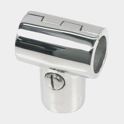 T-stycke Ø22mm-90 grader gångjärnsförsett RF-stål