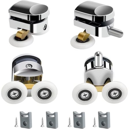 Dusjrullsett, 25 mm diameter Hjemmeutskiftning Skyvedør