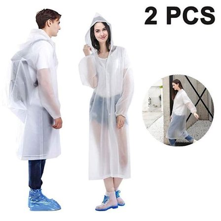 Adult Raincoats Reusable EVA Rain Ponchos Odorless Portable