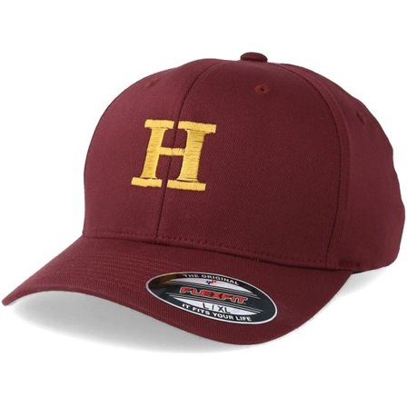 Iconic - Röd flexfit Keps - The H Maroon Flexfit @ Hatstore