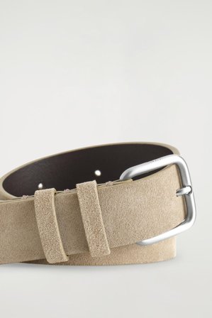 COS Femme Ceinture Classique En Daim in Beige