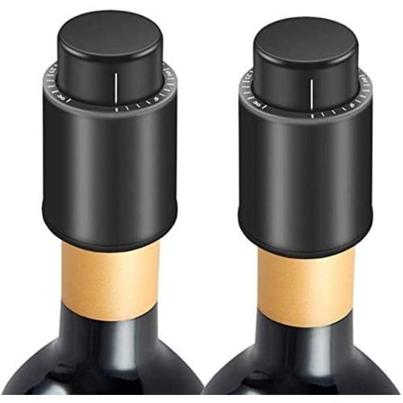 2 stk. flaskepropper til champagne/vin - champagnepropper vakuum, genanvendelige flaskepropper, vinbevarer vakuumflaskekorker