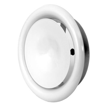 Europlast Tilluftsventil i Metall Hvit Supply Ø125 DMP125