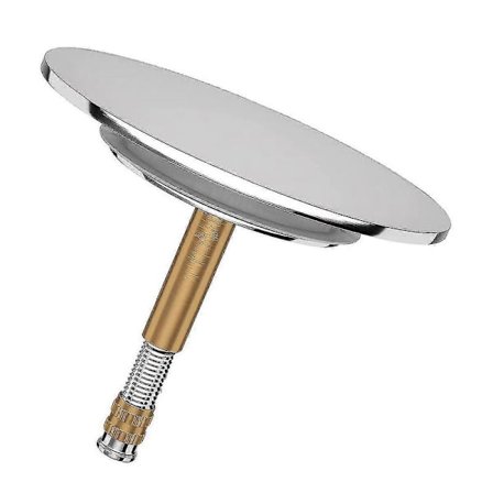 Badekarplugg med universell passform - Rustsikker badekarplugg med dobbel forsegling - Badekarplugg for alle standard badekar i krom