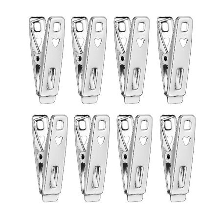 40 stk. tøjklemmer i rustfrit stål, metalklemmer, sokkeklemmer, multifunktionelle tøjklemmer