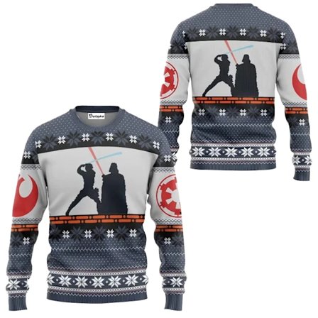 Santa Darth Vader Jultröja Fult Star Wars The Mandalorian Herrar Tröja Höst Vinter Damtröja stil 2