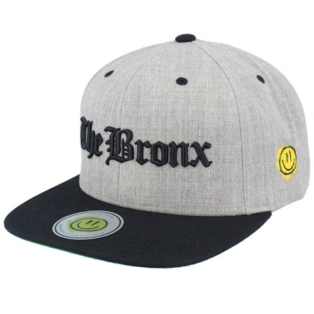Lucid Smile - Grå snapback Caps - The Bronx 3d Script Heather Grey/Black Snapback @ Hatstore