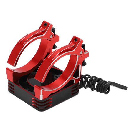 40mm Motor Kjølevifte Aluminium Legering Fjernkontrollfeste for Modellbil 40-42mm Diameter Rød Svart