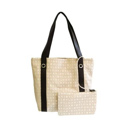 Bvlgari Vintage, Pre-owned Logo mania bag Beige, Dames, Maat:ONE Size