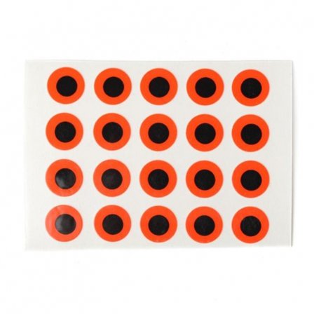 Stick-On Eyes 7,1 mm - Fluo Red