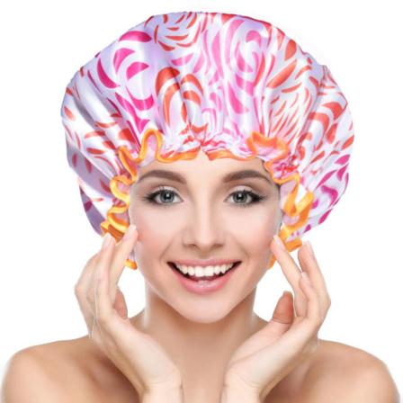 Valkoinen suuri suihkumyssy naisille, joilla on pitk t hiukset, kaksinkertainen vedenpit v , uudelleenk ytett v , pest v , s p ja superpehme