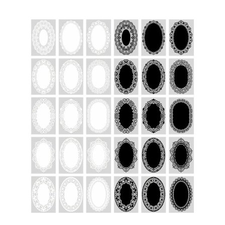 30 stk. Vintage Blonde Klistremerker Dekorative Ovale Etiketter for Journal Scrapbooking Planner DIY