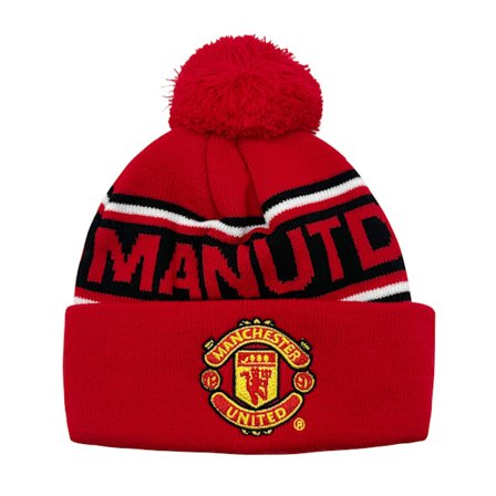 Fotballklubb Strikket Lue (Manchester United Rød)