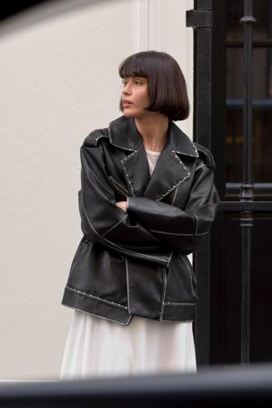 NA-KD Veste style motard en similicuir à clous - Vestes en simili cuir - Noir - EU 44