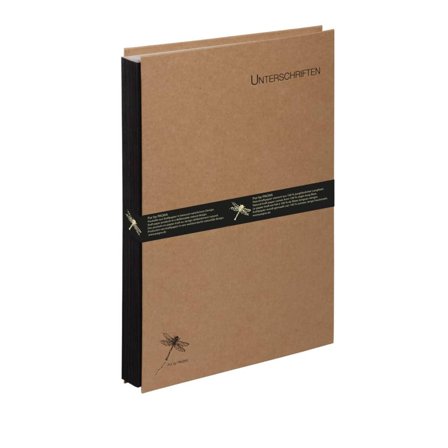 PAGNA Unterschriftenbuch Pagna PUR Natur 20tlg hellbraun, Recyclingkarton mit Kraftpapierüberzug,