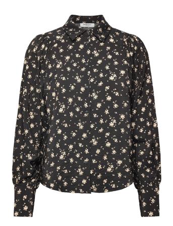 Mschnathasia Ladonna Shirt Aop MSCH Copenhagen Black