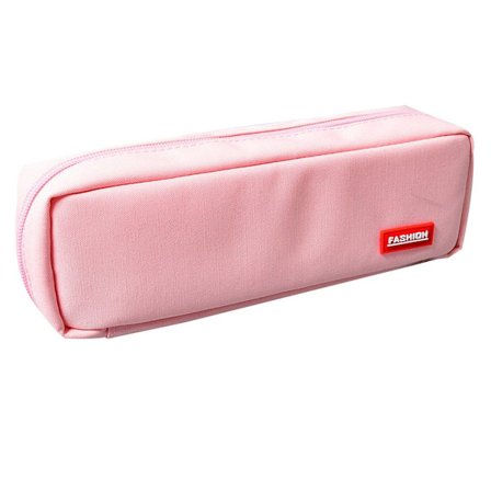 Pennfodral med fack, uppdelad bred öppning, hopfällbar, rosa, KLB