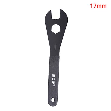 Cykelnyckel i kolstål för 13 mm 14 mm 15 mm 16 mm 17 mm 18 mm Svart 17 mm