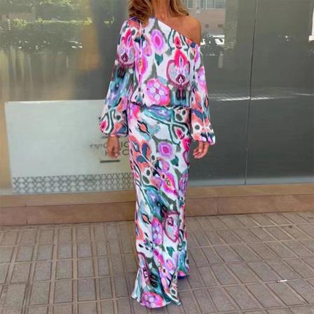 Dam Gradient Lounge Sets Off Shoulder Toppar Tvådelad Outfit