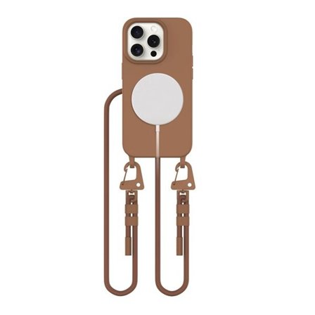 Tech-Protect MagNecklace MagSafe iPhone 15 Pro-etui - Brun