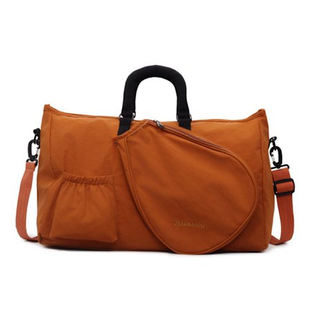 Sports Gym Bag for tørr og våt separasjon, Badminton treningsbag, Kort tur reiseveske (Oransje)