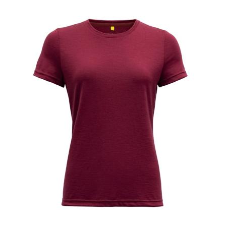 Devold Eika Woman Tee Women short-sleeved sweaters Red M