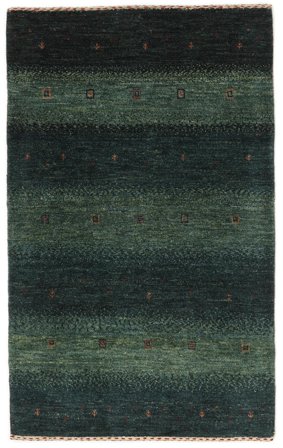 Hand Knotted Persian Loribaft Fine Persia Rug 79X125 Black