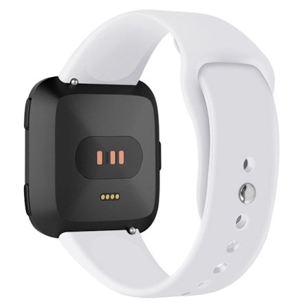 Fitbit Versa Lite klockband av silikon - Storlek: S / Vit