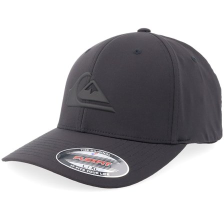 Quiksilver - Černá flexfit Kšiltovka - Amped Up True Black Flexfit @ Hatstore