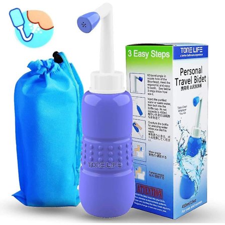 - Resebidén - Bärbar Spray - Enkel Bidé, Bärbar Bidé, Damdusch, Alternativ Bidé, Första Nivån Intim Hygien Efter Toaletten, Pos