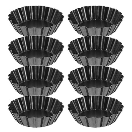 8 st Mini Tartformar med Löstagbar Botten Mousse Kakor Dessert Bakformar