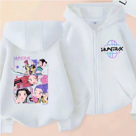 Y2k Zip Up Sweatshirts Kpop Demon Hunters Hoodie Jacka Barnkläder Kid Flicka Pojke Sweatshirt Dragkedja Hoody Baby Casual Topp