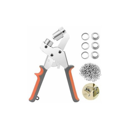 Profesjonelt hullverktøysett med 100 stk. (innvendig diameter 10 mm) metalløyer for lær, stoff, presenning, gardin, PVC Cisea